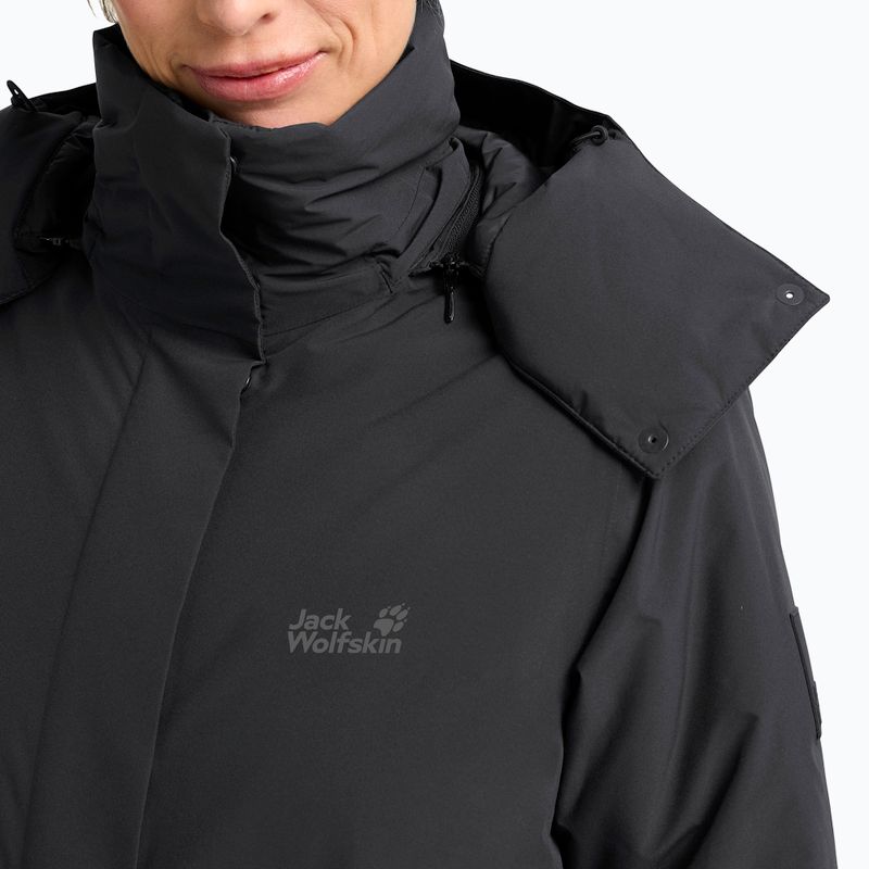 Női bélelt kabát Jack Wolfskin Frost Haven Coat fekete 4