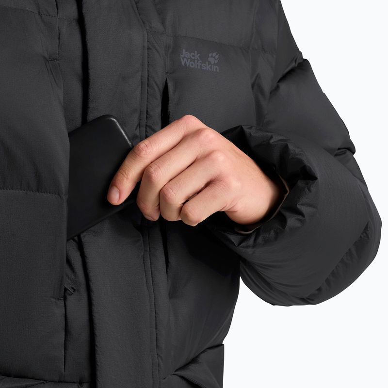 Férfi pehelykabát Jack Wolfskin Icy Hill Coat Rds fekete 5