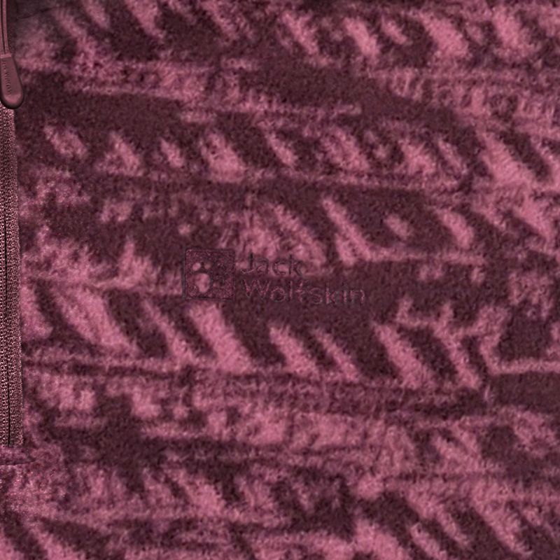Női túrapulóver Jack Wolfskin Big Sky Half Zip szőlőszín 9