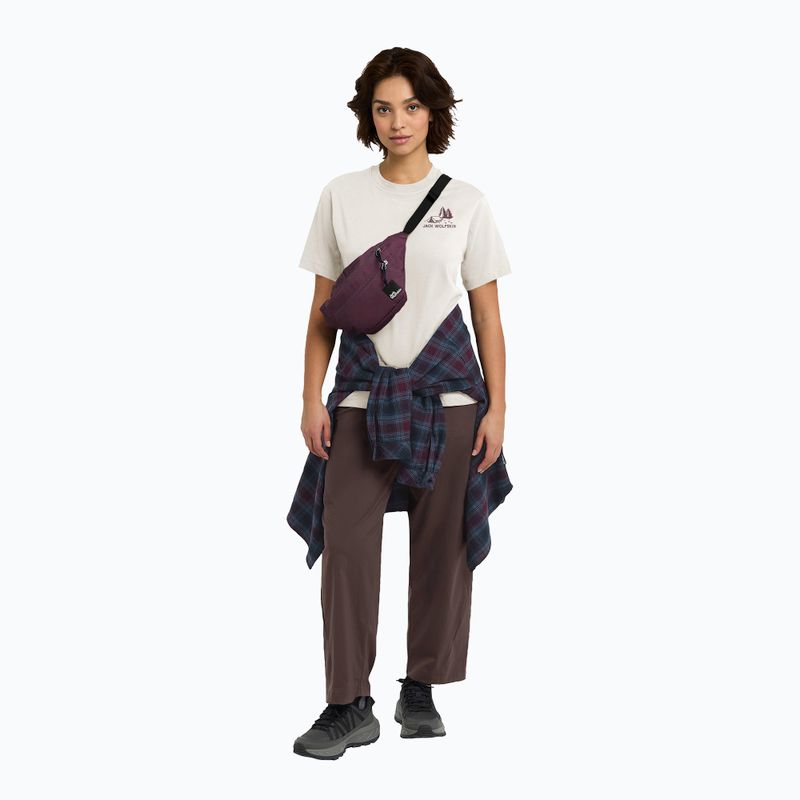 Női póló Jack Wolfskin Cadena sátor pamut fehér 2