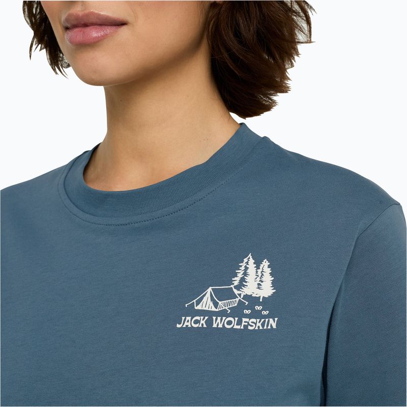 Női póló Jack Wolfskin Cadena sátor alumínium kék 4