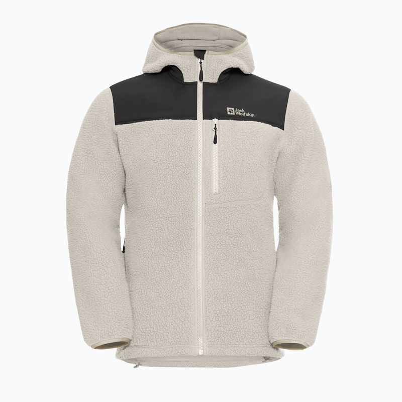Férfi Jack Wolfskin Kammweg Pile Fz polár pulóver világos homokszínben 7