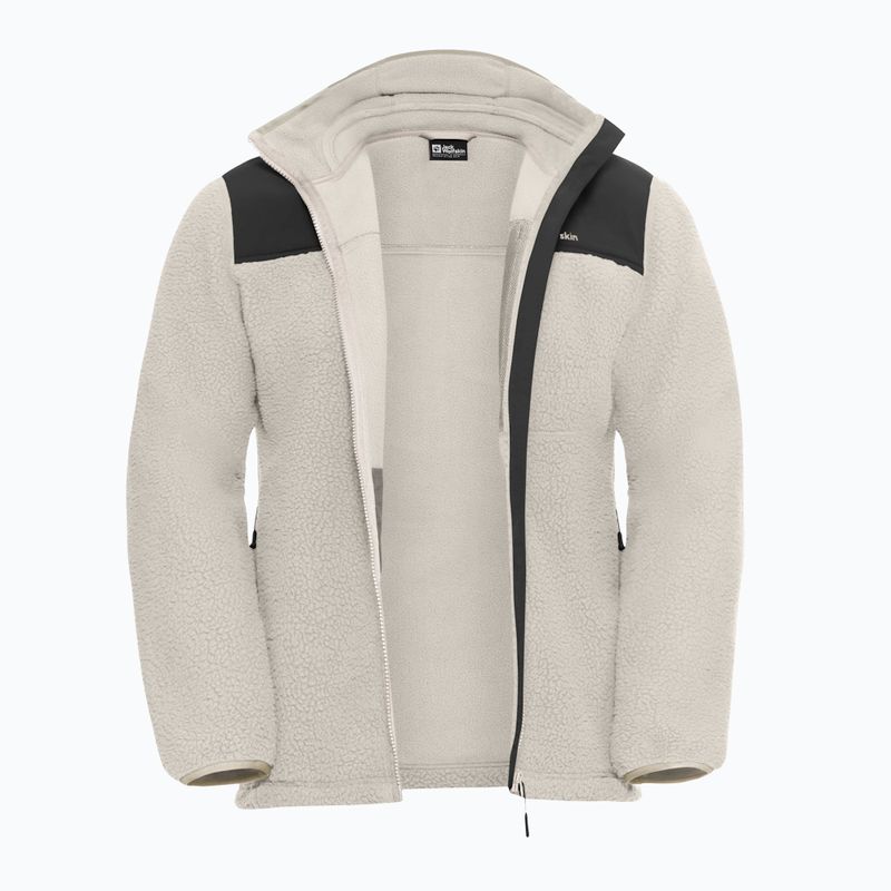Férfi Jack Wolfskin Kammweg Pile Fz polár pulóver világos homokszínben 9