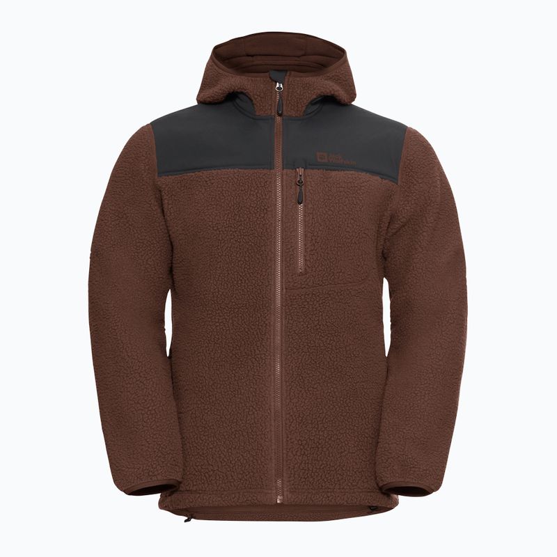 Férfi polár pulóver Jack Wolfskin Kammweg Pile Fz hot choc 7