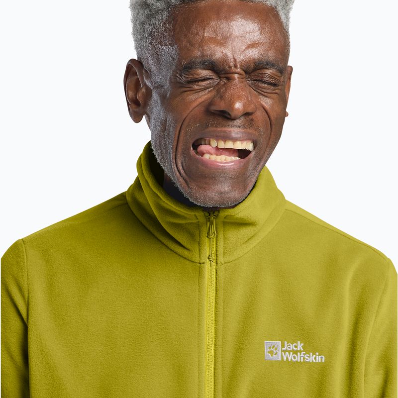 Férfi Jack Wolfskin Taunus Fz polár pulóver chartreuse színben 4