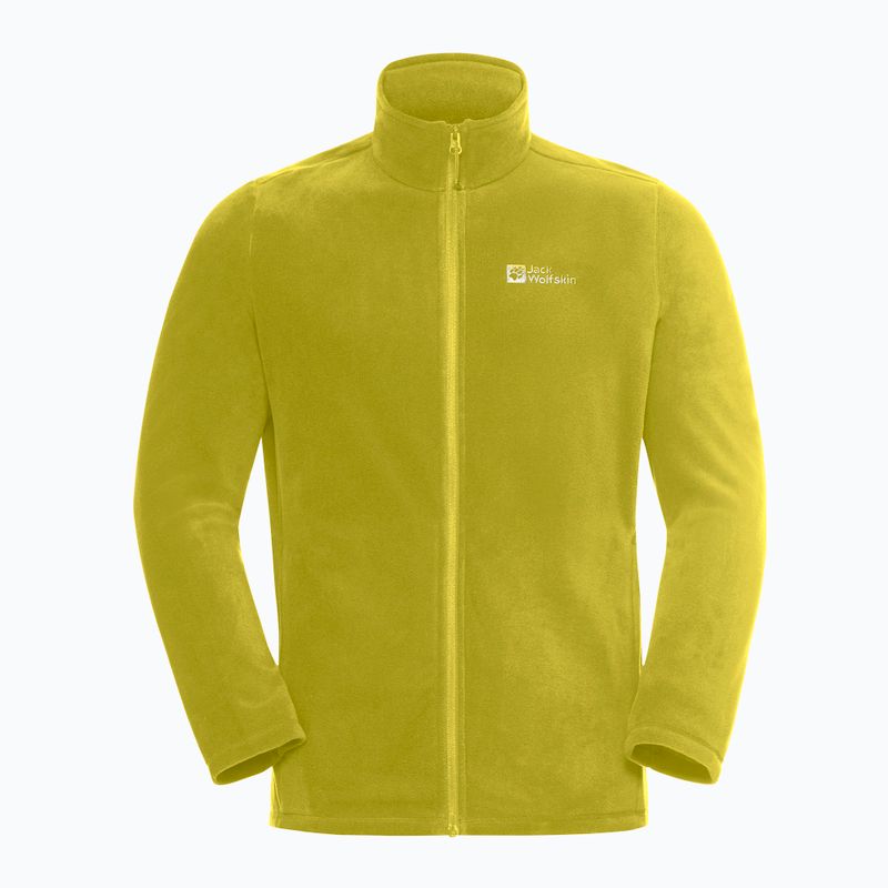 Férfi Jack Wolfskin Taunus Fz polár pulóver chartreuse színben 8