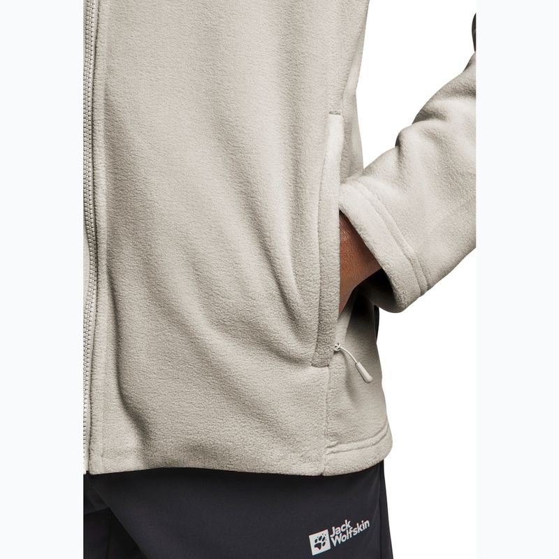 Férfi Jack Wolfskin Winterstein Fz polár pulóver világos homok színben 5