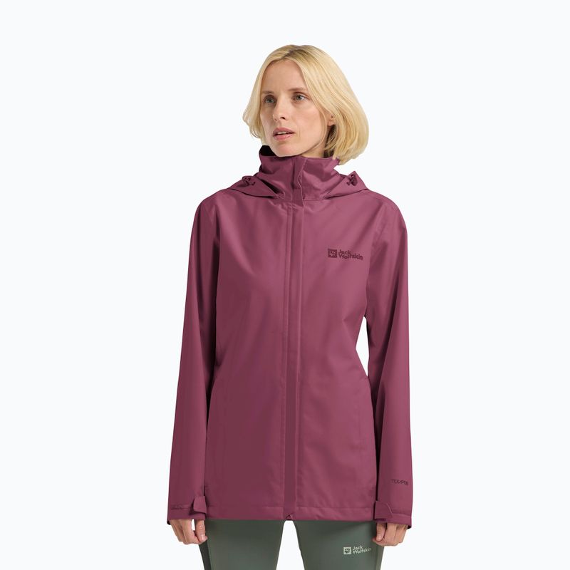 Női esőkabát Jack Wolfskin Trailtime 2L raisin