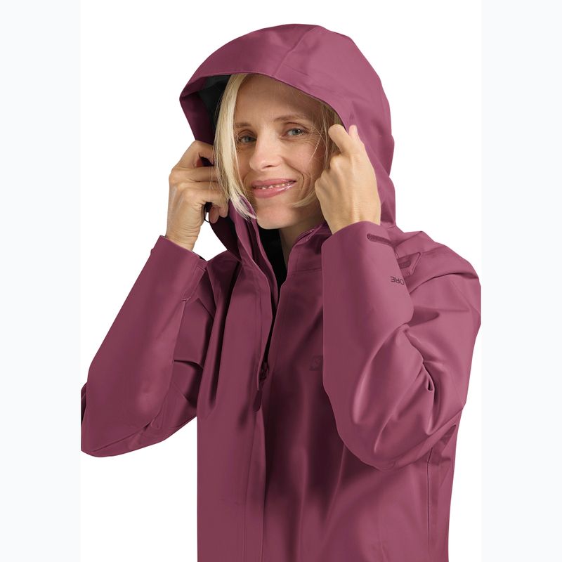Női esőkabát Jack Wolfskin Trailtime 2L raisin 5