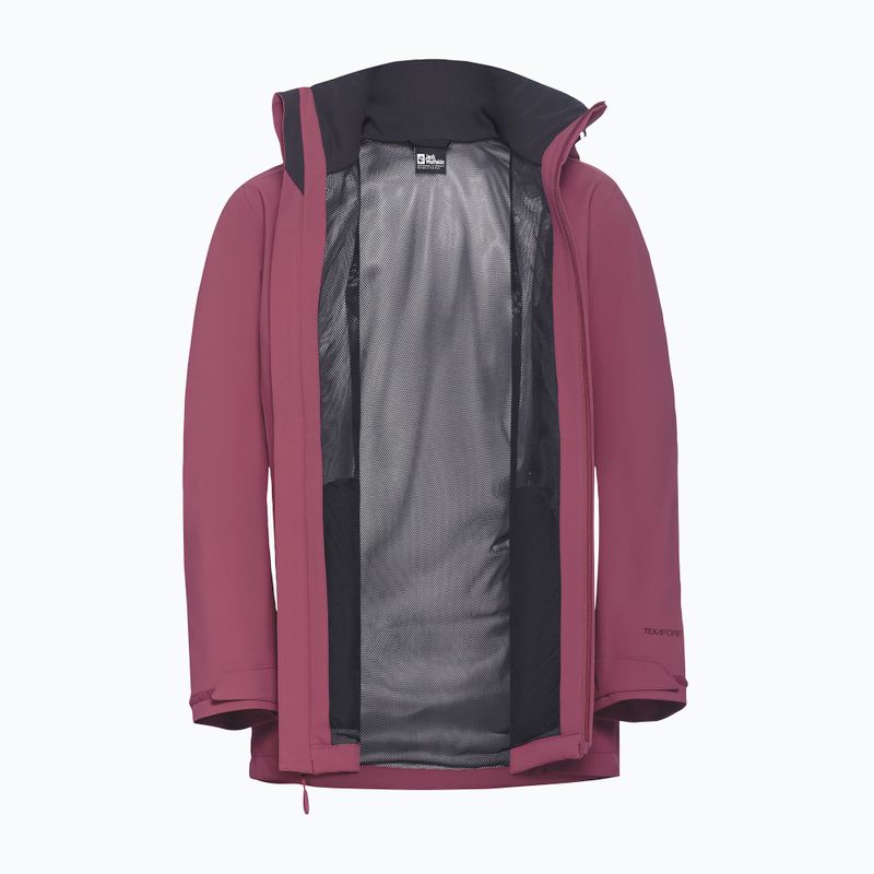 Női esőkabát Jack Wolfskin Trailtime 2L raisin 10