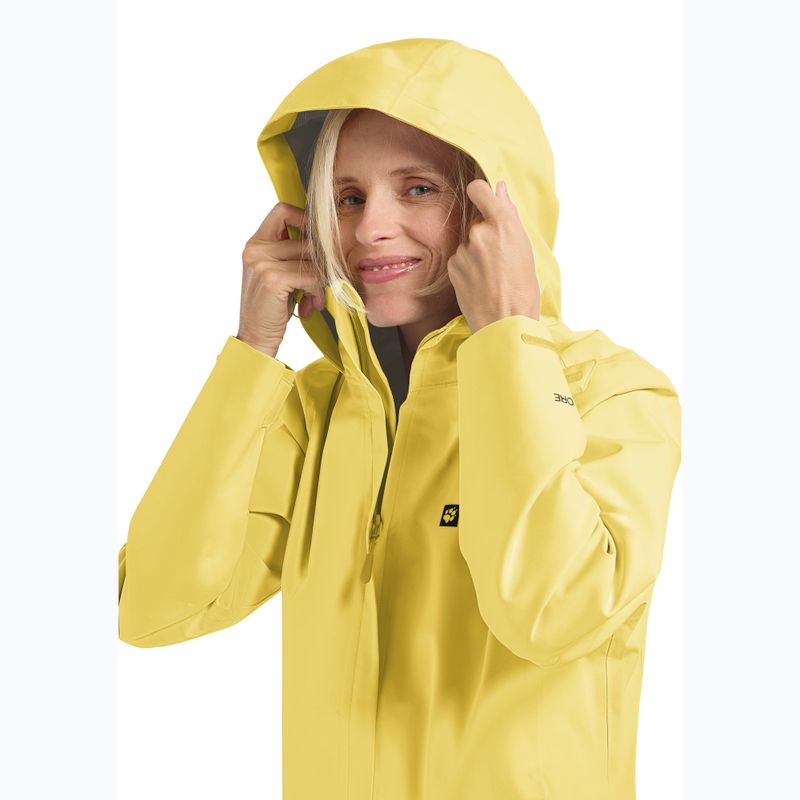 Női esőkabát Jack Wolfskin Trailtime 2L lemon ice 5
