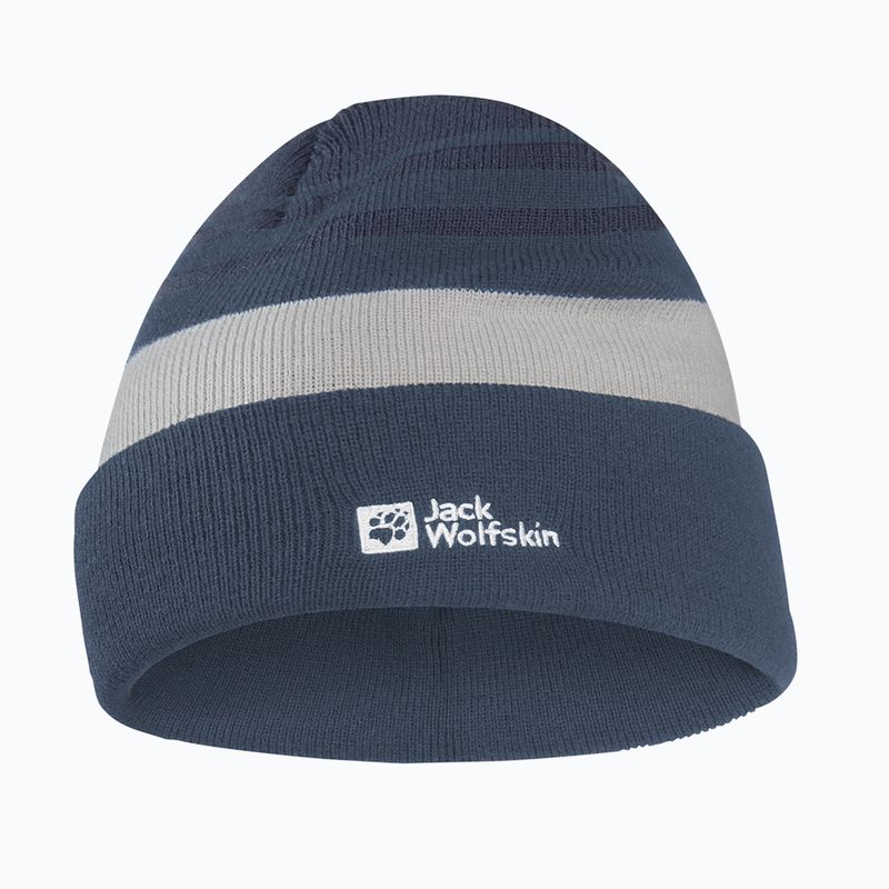 Gyerek téli sapka Jack Wolfskin Stripy Knit midnight sky