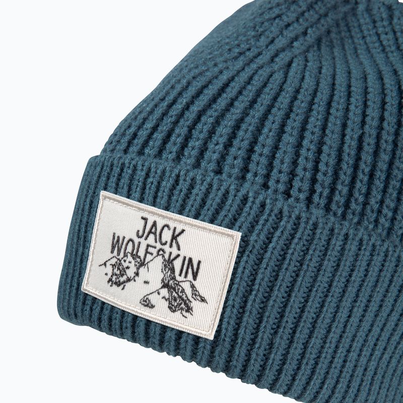 Jack Wolfskin Badge téli sapka alumíniumkék 3