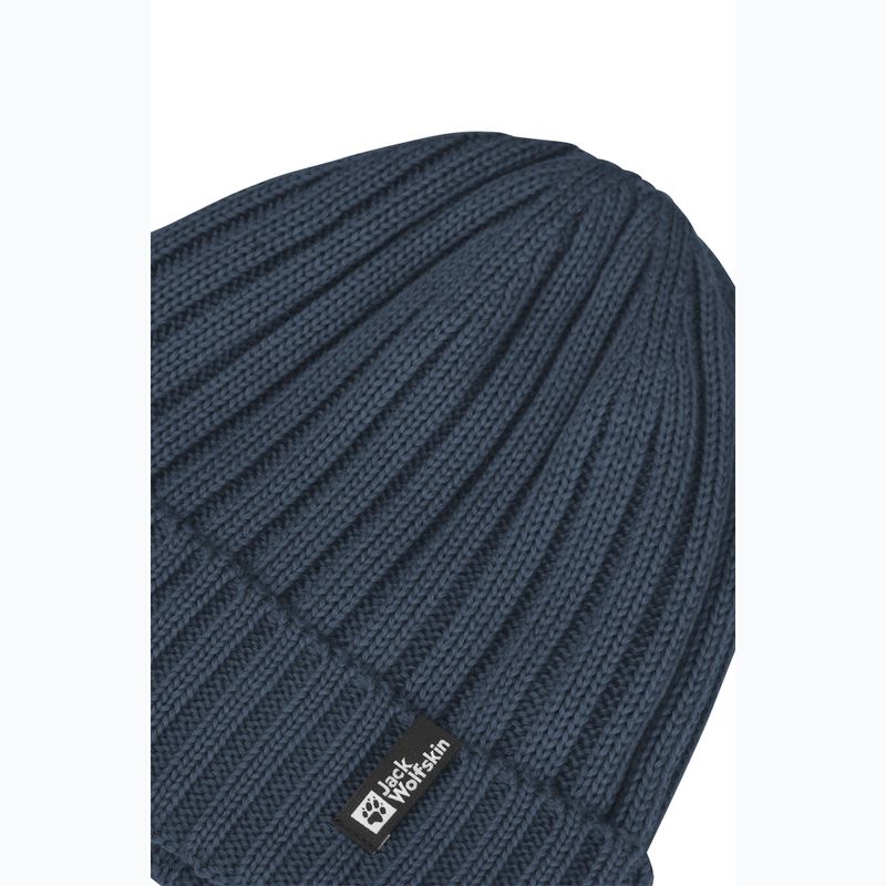 Jack Wolfskin Rib Knit téli sapka midnight sky 3