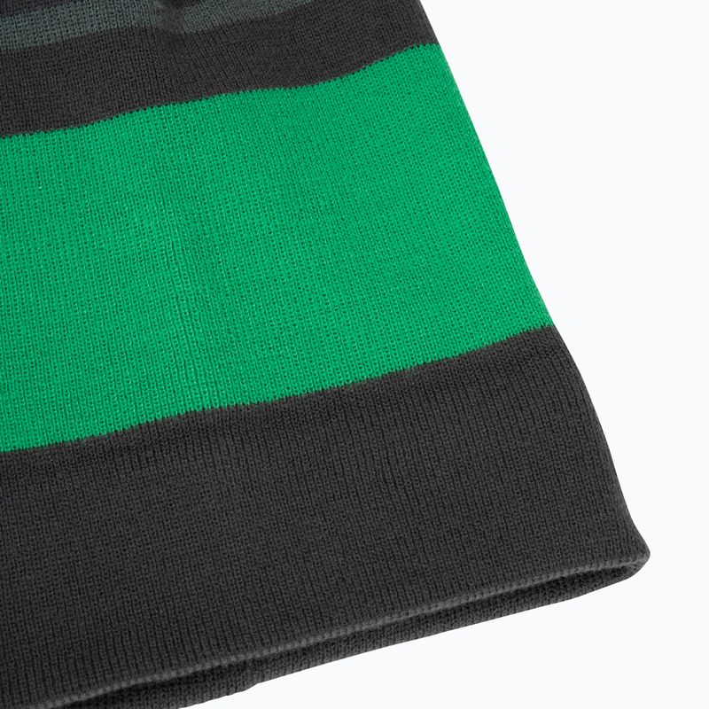 Gyerek téli sapka Jack Wolfskin Stripy Knit pala zöld/misztikus 6