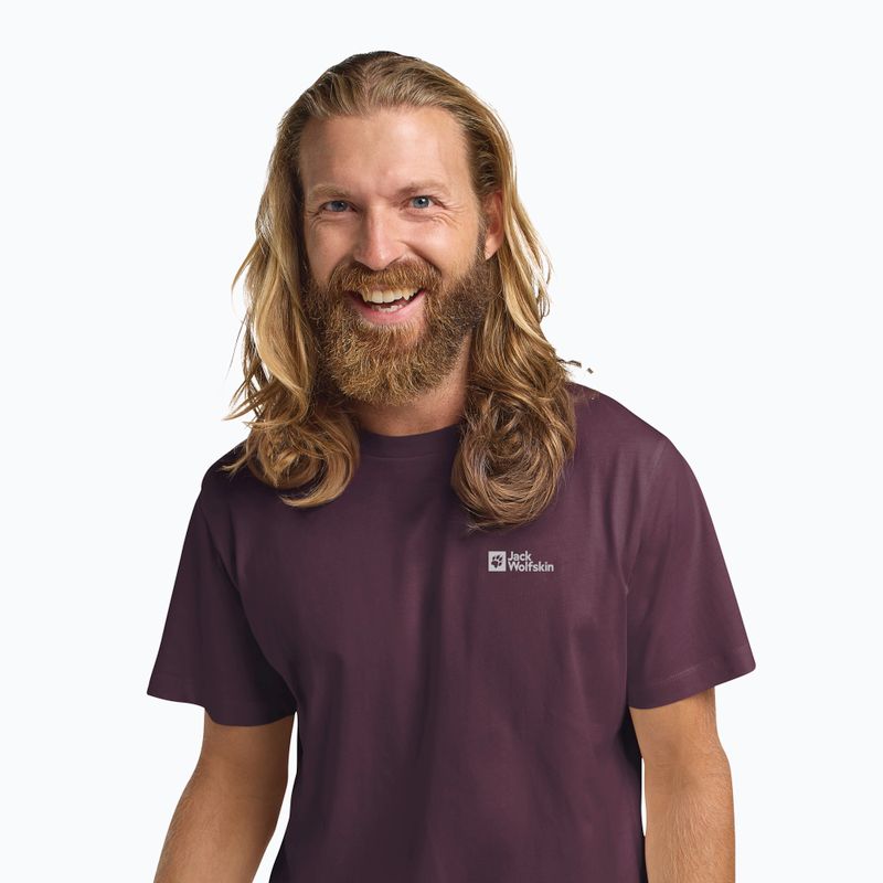 Férfi póló Jack Wolfskin Essential amaranth 4