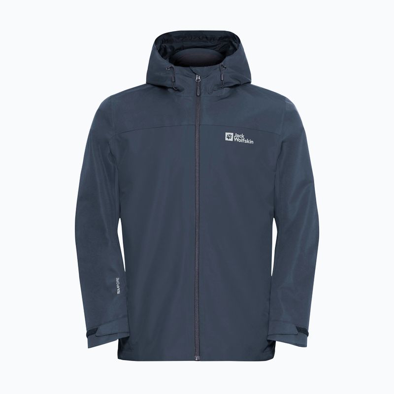 Férfi 3 az 1-ben dzseki Jack Wolfskin Taubenberg 3In1 midnight sky 10