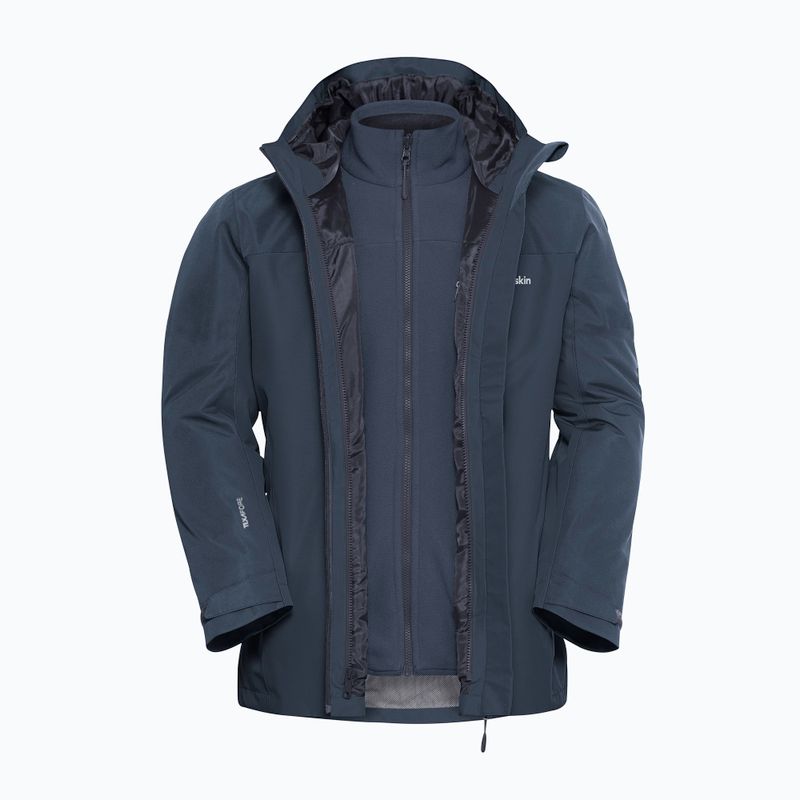 Férfi 3 az 1-ben dzseki Jack Wolfskin Taubenberg 3In1 midnight sky 12