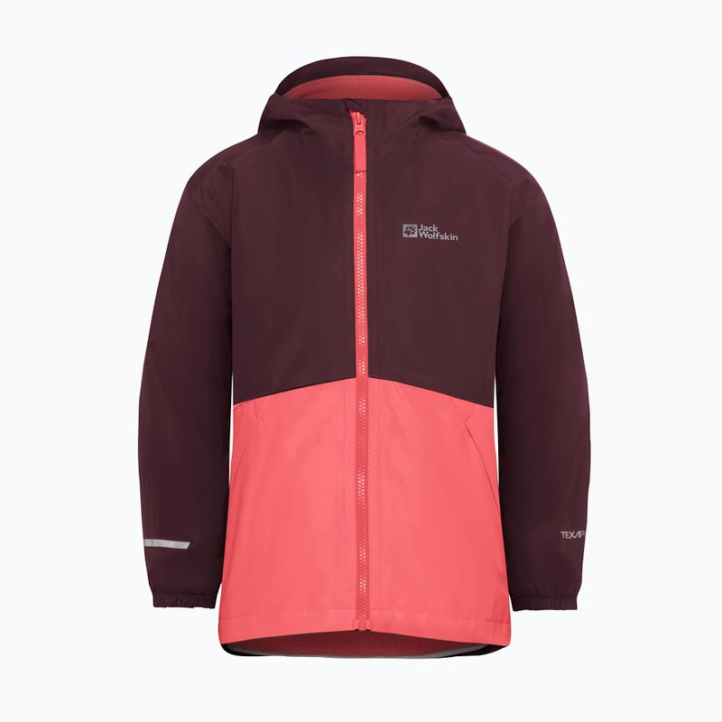 Gyerek 3 az 1-ben dzseki Jack Wolfskin Iceland 3IN1 sunset coral