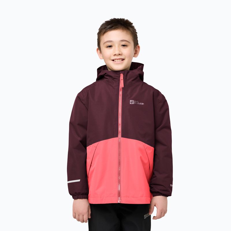 Gyerek 3 az 1-ben dzseki Jack Wolfskin Iceland 3IN1 sunset coral 13