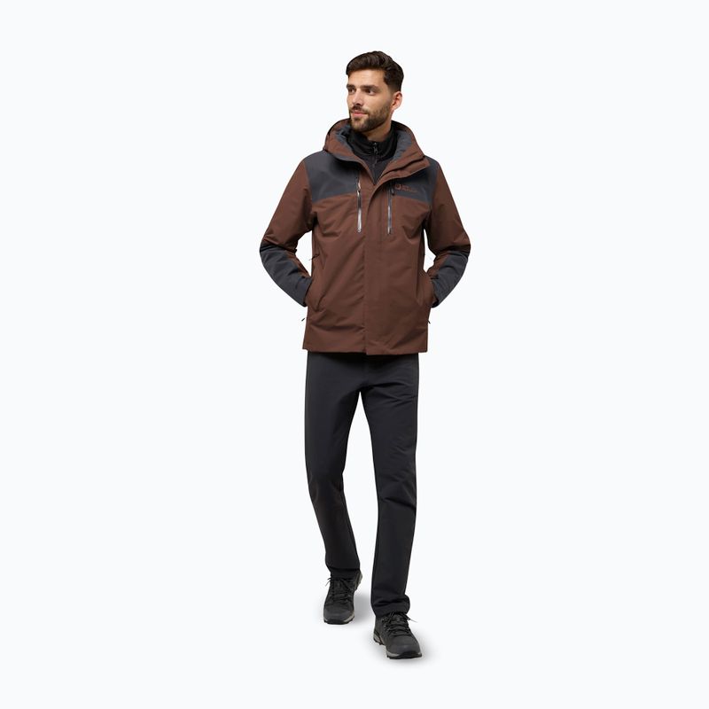 Férfi 3 az 1-ben dzseki Jack Wolfskin Jasper 3In1 hot choc 2