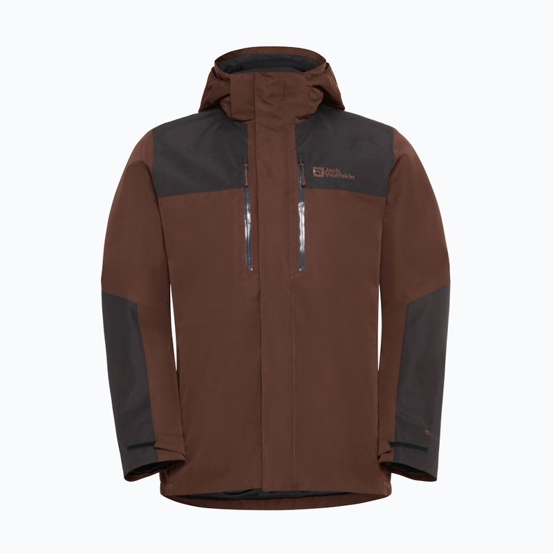 Férfi 3 az 1-ben dzseki Jack Wolfskin Jasper 3In1 hot choc 19