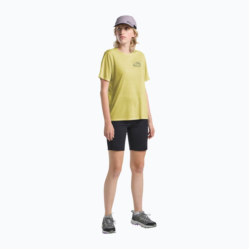 Női póló Jack Wolfskin Vonnan Graphic ridge leaf lemon ice 2