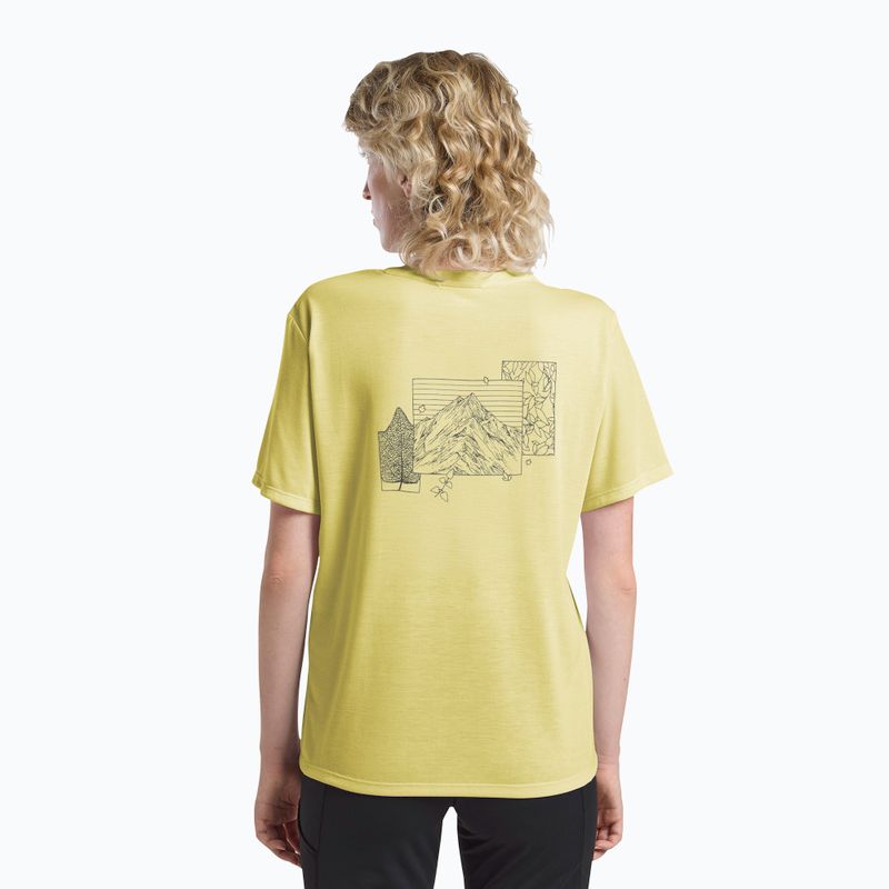 Női póló Jack Wolfskin Vonnan Graphic ridge leaf lemon ice 3