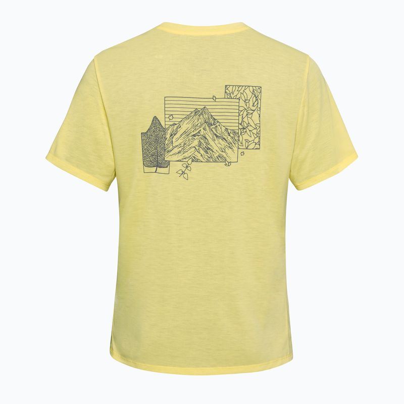 Női póló Jack Wolfskin Vonnan Graphic ridge leaf lemon ice 6