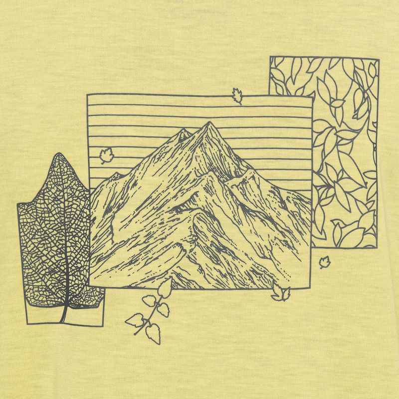Női póló Jack Wolfskin Vonnan Graphic ridge leaf lemon ice 7