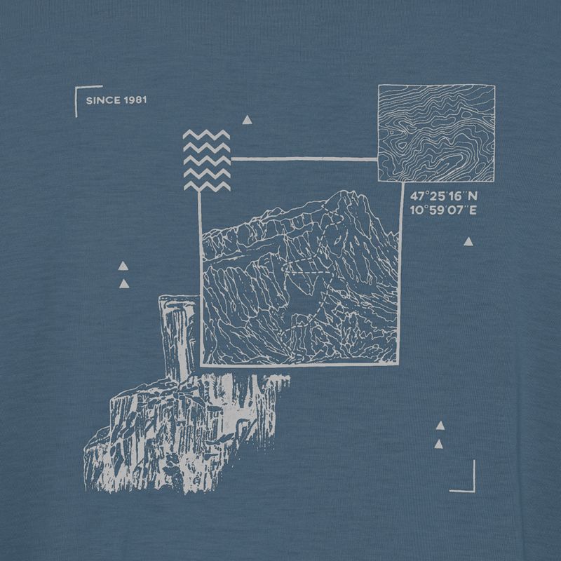 Férfi póló Jack Wolfskin Vonnan Graphic peak trail midnight sky 8