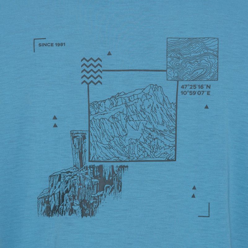 Férfi póló Jack Wolfskin Vonnan Graphic peak trail égkék 8