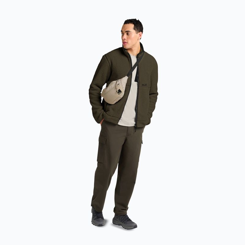 Férfi polár pulóver Jack Wolfskin Stone Lite obsidian moss 2