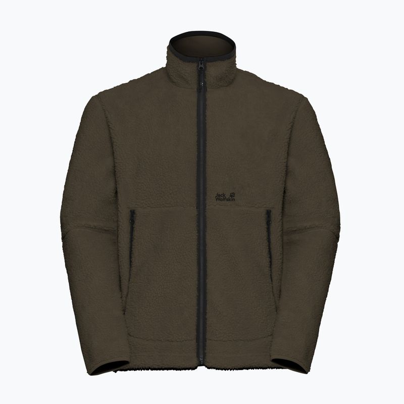 Férfi polár pulóver Jack Wolfskin Stone Lite obsidian moss 7