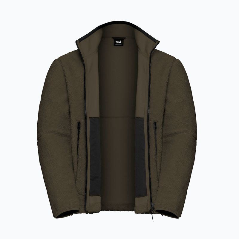 Férfi polár pulóver Jack Wolfskin Stone Lite obsidian moss 9