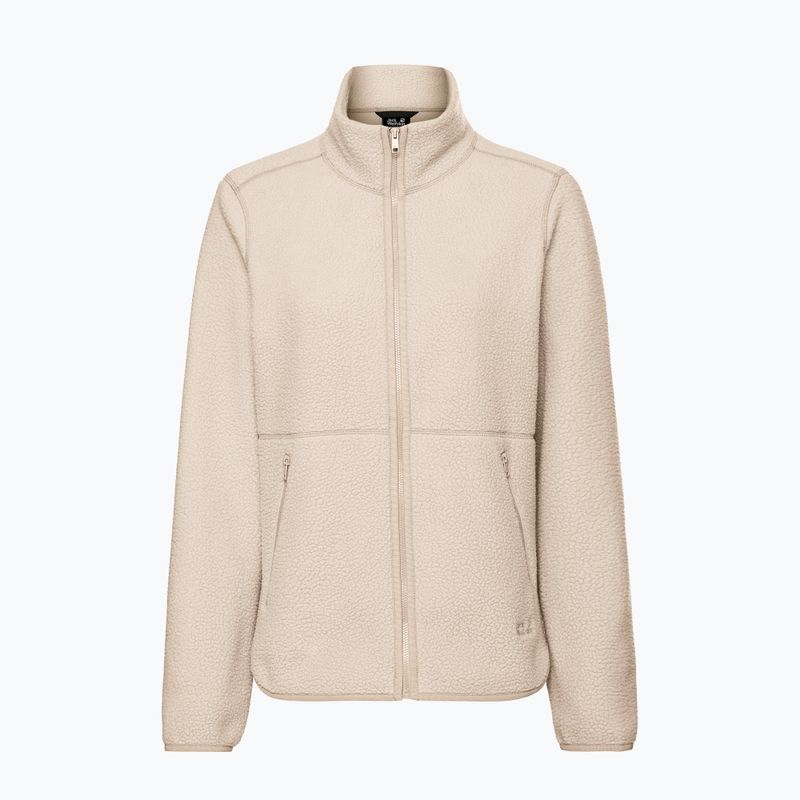 Női polár pulóver Jack Wolfskin Lite Curl Full Zip oyster 7