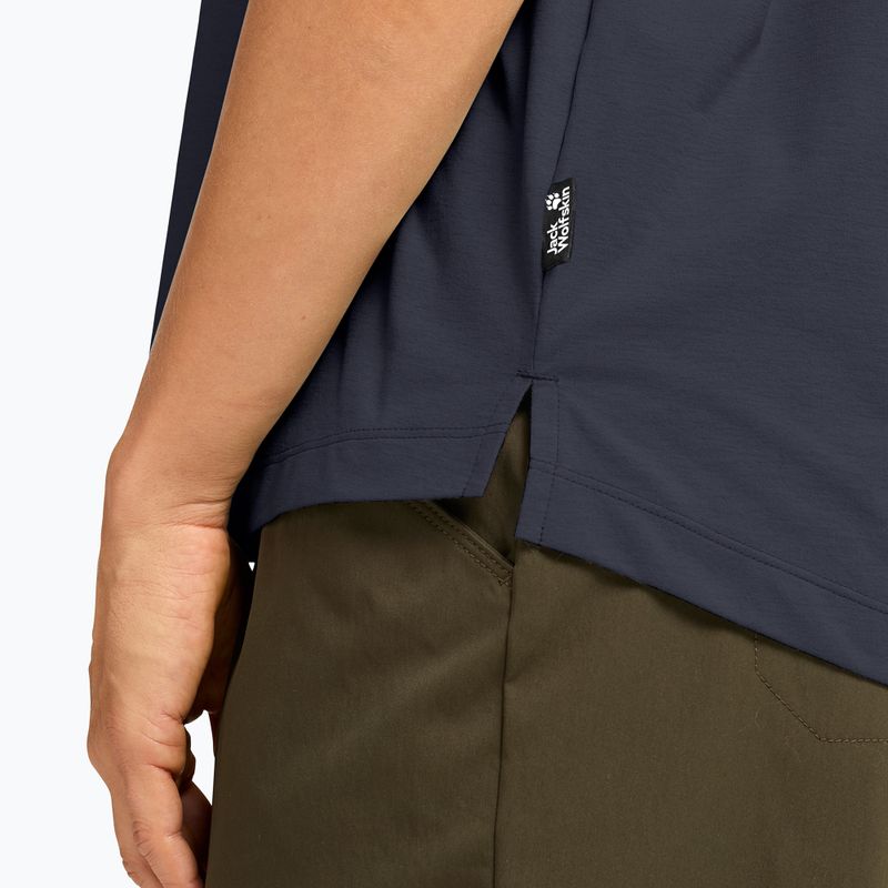Női túrapóló Jack Wolfskin Travel T dark navy 4