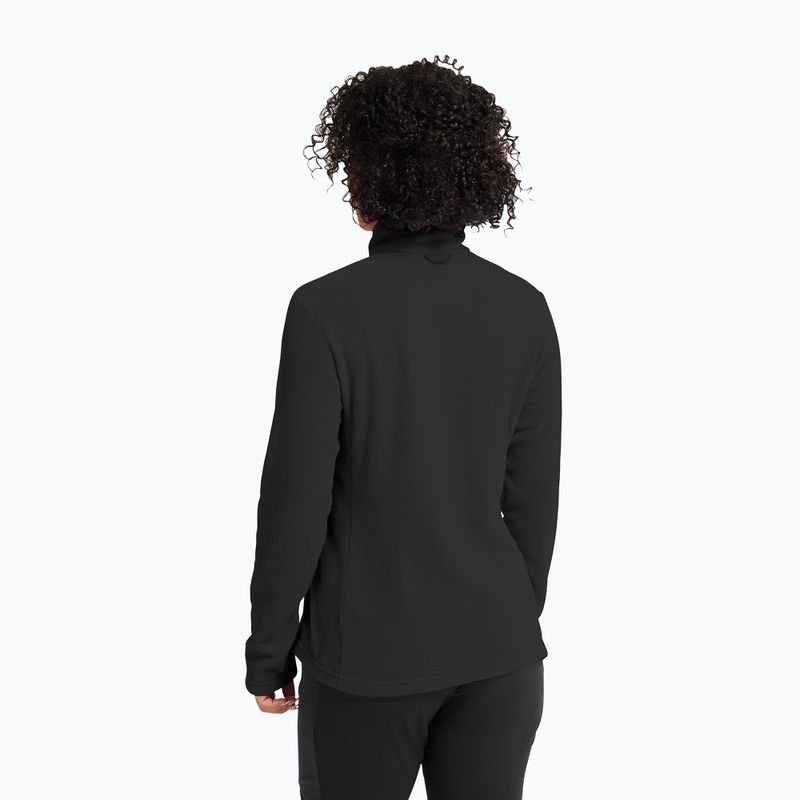 Női polár pulóver Jack Wolfskin Taunus 100 Full Zip black 3