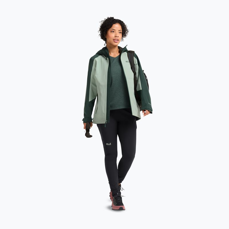 Női esőkabát Jack Wolfskin Wildbound 2L green zinnia 2