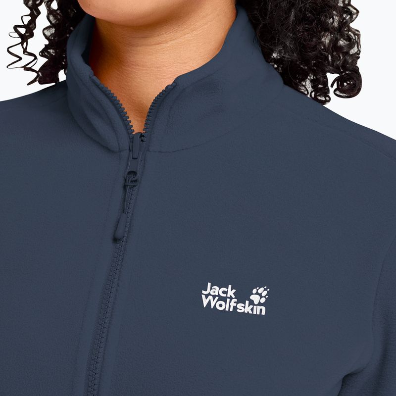 Női polár pulóver Jack Wolfskin Taunus 100 Full Zip midnight sky 4