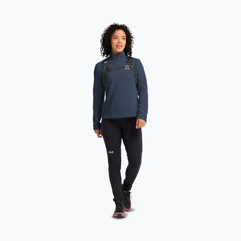 Női polár pulóver Jack Wolfskin Taunus 100 Half Zip midnight sky 2