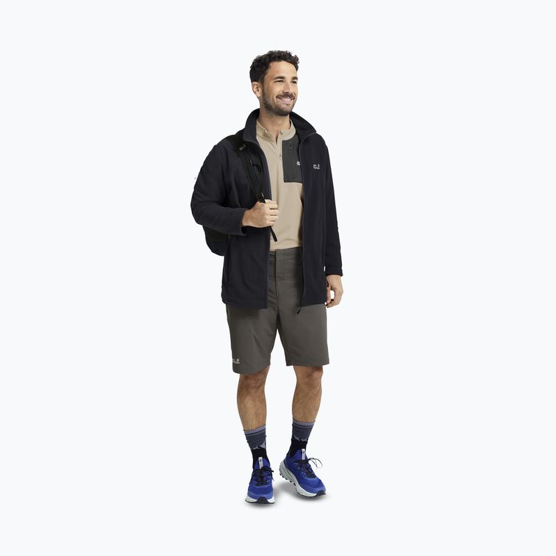 Férfi polár pulóver Jack Wolfskin Taunus 100 Full Zip black 2