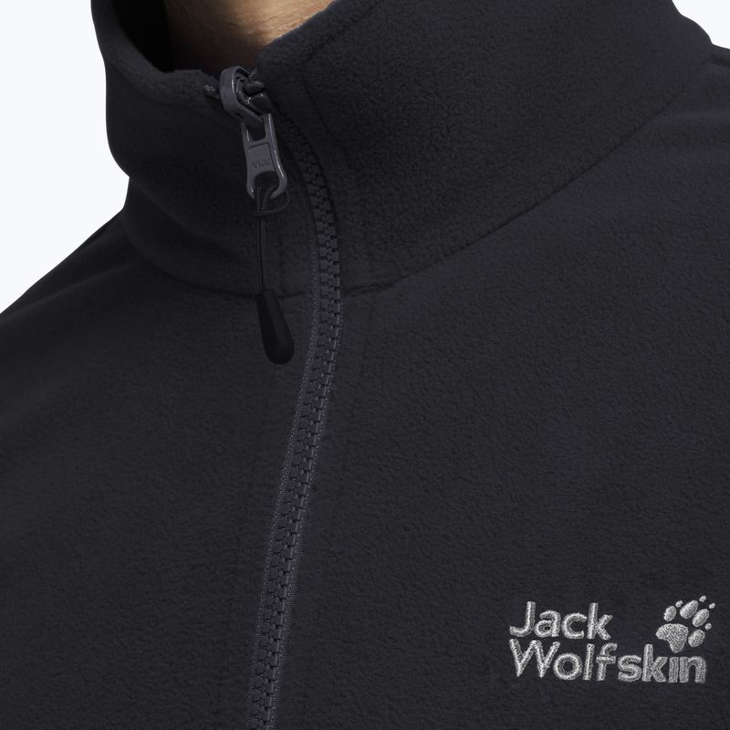 Férfi polár pulóver Jack Wolfskin Taunus 100 Full Zip black 4