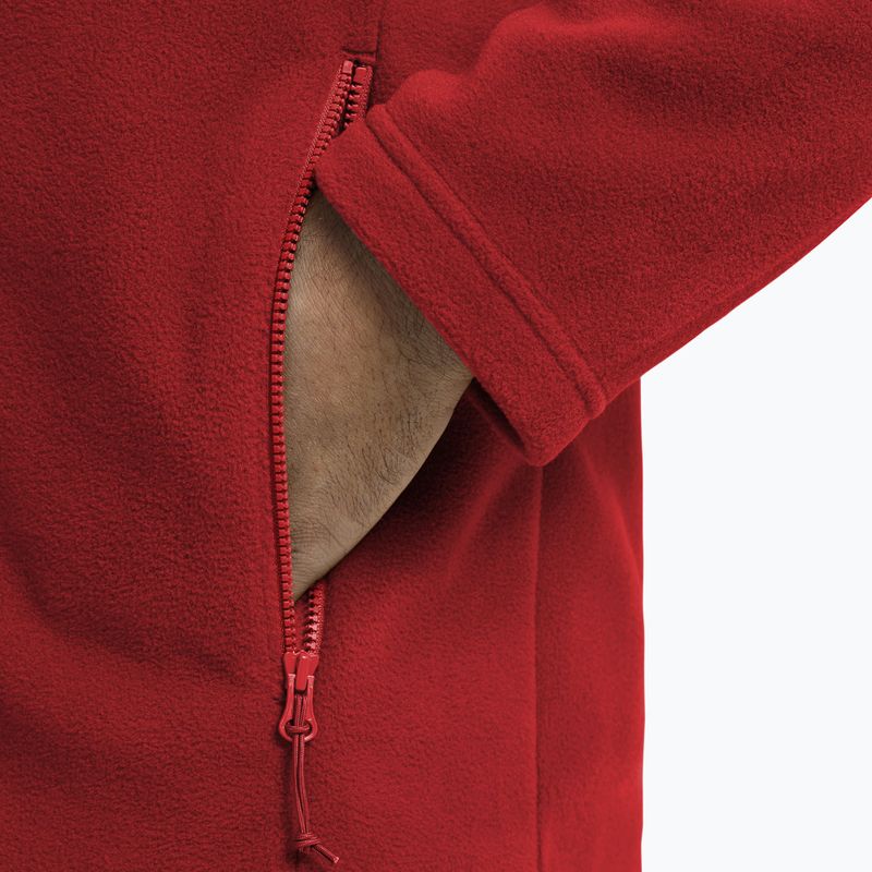Férfi polár pulóver Jack Wolfskin Taunus 100 Full Zip siren red 5
