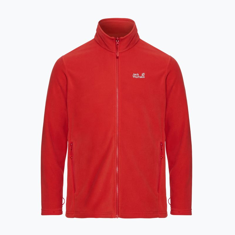 Férfi polár pulóver Jack Wolfskin Taunus 100 Full Zip siren red 7