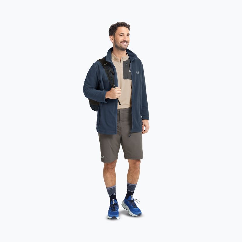 Férfi polár pulóver Jack Wolfskin Taunus 100 Full Zip midnight sky 2