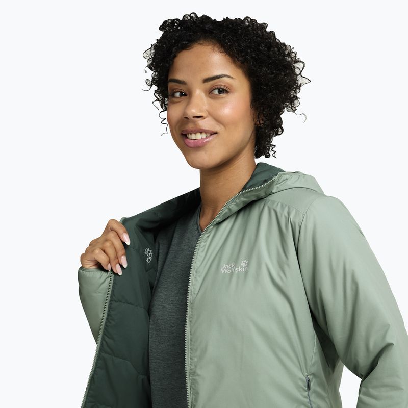 Női bélelt kabát Jack Wolfskin Trail Light Ins 2IN1 green zinnia 4