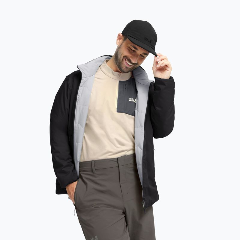 Férfi bélelt kabát Jack Wolfskin Trail Light Ins 2IN1 black 4