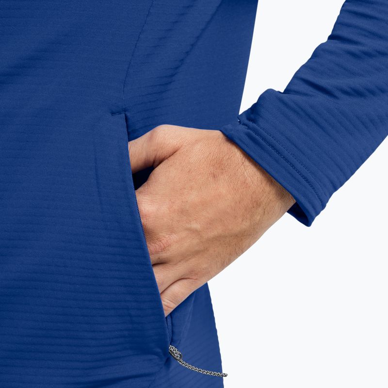 Férfi trekking pulóver  Jack Wolfskin Litestride Full Zip blue orchid 5