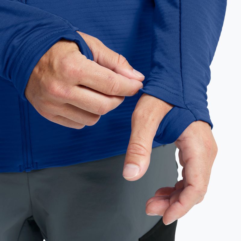 Férfi trekking pulóver  Jack Wolfskin Litestride Full Zip blue orchid 6